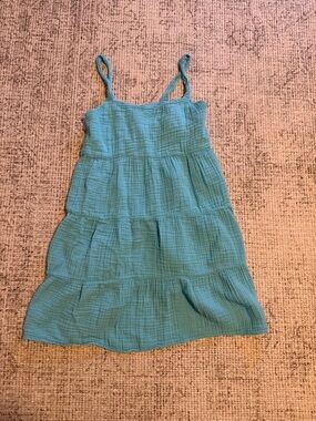 Teal Spaghetti-Strap Mini Dress
